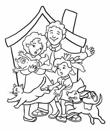 Family Color Pages Free - High Quality Coloring Pages
