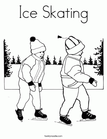 Ice Skate Coloring Page - Twisty Noodle