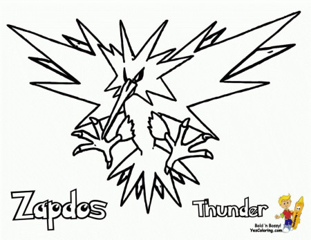Pokemon Coloring Pages Zapdos | Pokemon coloring pages, Zapdos ...