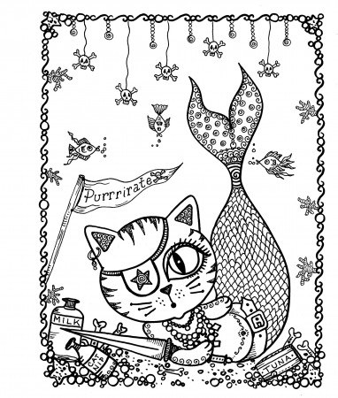 Amazon.com: Zendoodle Coloring: Magical Mermaid Kitties: Mythical Sea-Cats  to Color and Display: 9781250141569: Muller, Deborah: Books