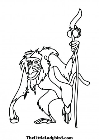 Rafiki The Monkey Coloring Page - Free Printable Coloring Pages for Kids