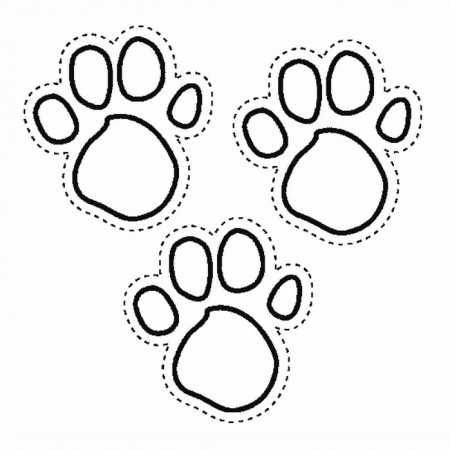 Paw prints coloring pages