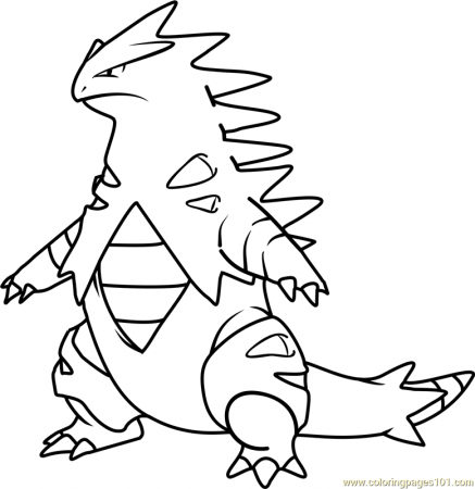 Tyranitar Pokemon Coloring Page for Kids - Free Pokemon Printable Coloring  Pages Online for Kids - ColoringPages101.com | Coloring Pages for Kids