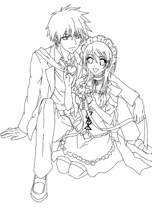 Maid Sama Colouring Pictures