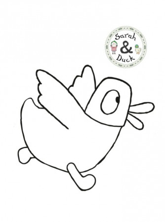 Sarah and Duck cartoon character coloring book to print and online