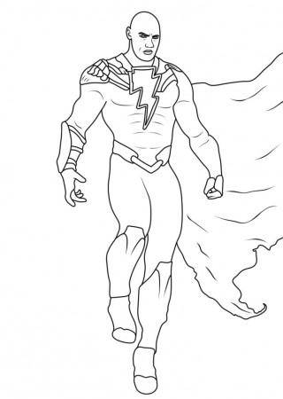 Black Adam Flying Coloring Page - Free Printable Coloring Pages for Kids