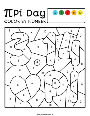 Pi Day Color By Number Printables ...