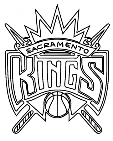 Sacramento Kings Logo Coloring Pages - NBA Coloring Pages - Coloring Pages  For Kids And Adults