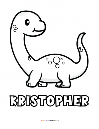Kristopher dinosaur coloring page