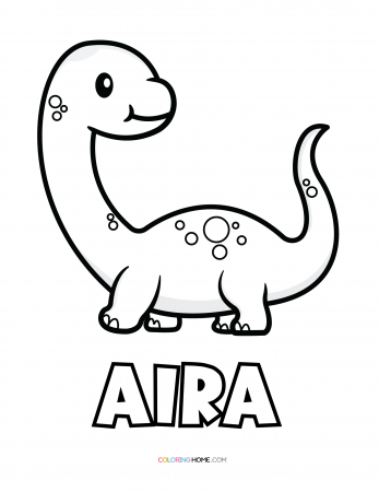 Aira dinosaur coloring page