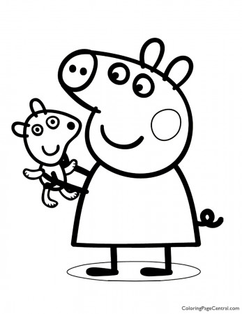Peppa Pig Coloring Page 02 | Coloring Page Central