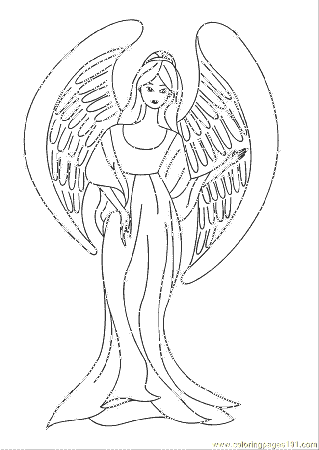 Angel Coloring Sheets Coloring Page - Free Angel Coloring Pages :  ColoringPages101.com