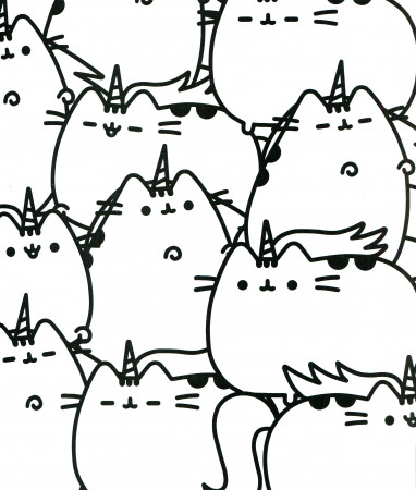 Unicorn Cat Coloring Pages Printable (Page 1) - Line.17QQ.com