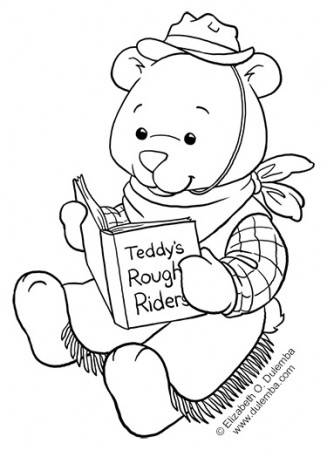 dulemba: Coloring Page Tuesday - Teddy's Rough Riders