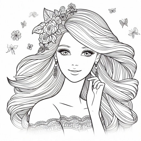 Barbie, 20 Coloring Pages - Etsy