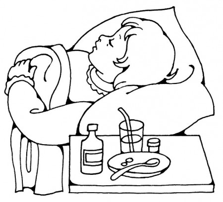 Sick Child | Sick kids, Coloring pages ...