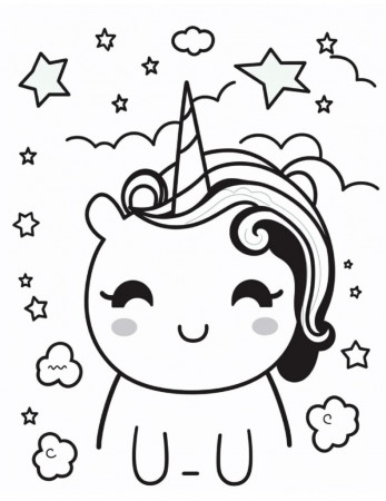 Free Printable Cute Kawaii Unicorn ...