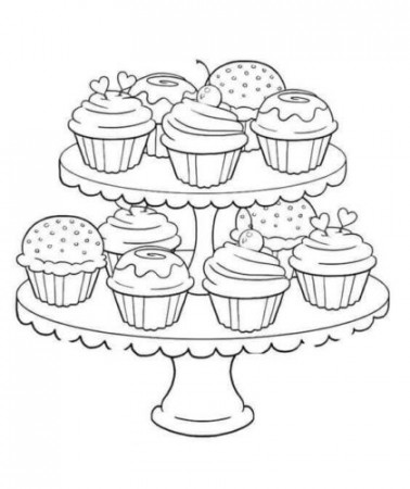 35 Free Cupcake Coloring Pages Printable