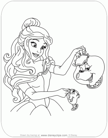 Beauty and the Beast Coloring Pages (3) | Disneyclips.com
