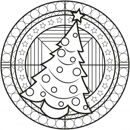 Christmas Tree Mandala - Simple Mandalas