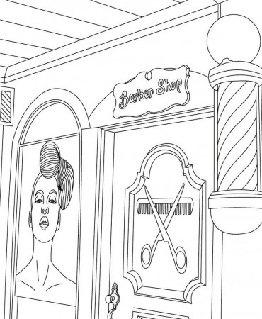 Hairdressing salon coloring book to print and online