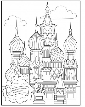 Saint Basil's Cathedral Coloring Page - Free Printable Coloring Pages for  Kids