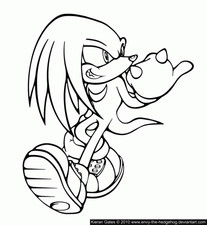 Sonic The Hedgehog Knuckles Coloring Pages - HiColoringPages