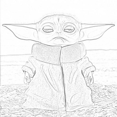 The Holiday Site: Coloring Pages of Baby Yoda Free and Downloadable