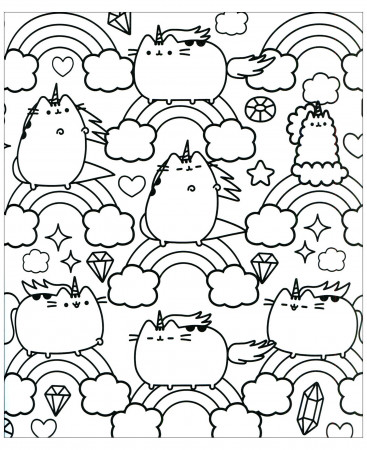 Pusheen to color for kids - Pusheen Kids Coloring Pages