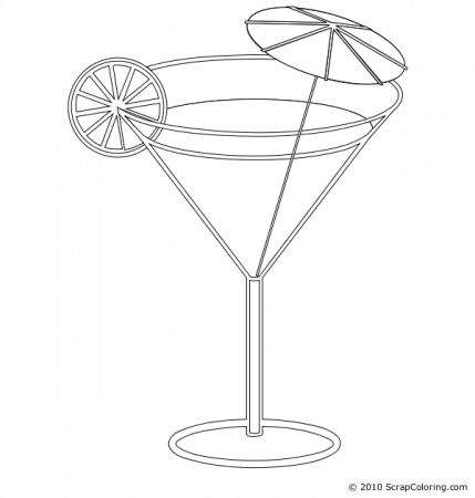 Cocktail coloring page