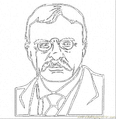Theodore Roosevelt Coloring Name Coloring Page - Free Politics ...