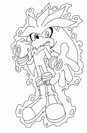 silver the hedgehog coloring pages - High Quality Coloring Pages