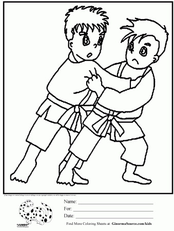 karate coloring pages for kids | Worksheets | Pinterest | Coloring ...