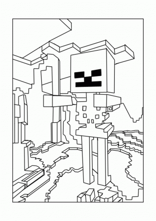 Best Minecraft Skeleton Coloring Pages - Free, printable Minecraft ...