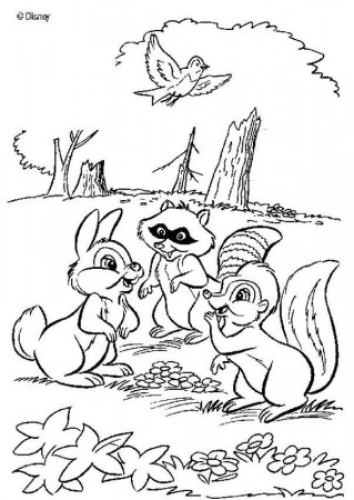 BAMBI coloring pages - Bambi's friends 2