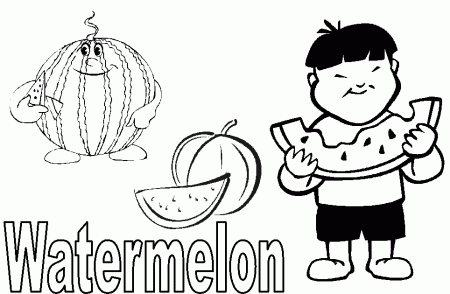 Download Kids Fruit Coloring Pages Watermelon Or Print Kids Fruit 