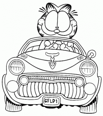 P Os Of Garfield The Cat Coloring Pages