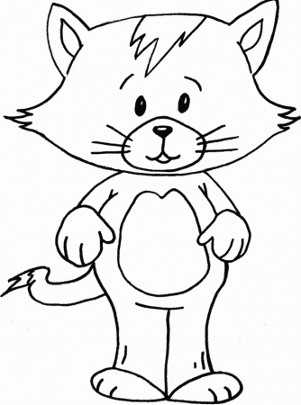 cartoon kitten Colouring Pages
