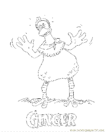 Coloring Pages Ginger (Cartoons > Chicken Run) - free printable 