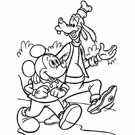 mickey et sa maison Coloriage