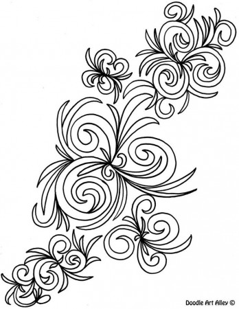 Abstract Coloring Pages Doodle Art Alley | Color Therapy