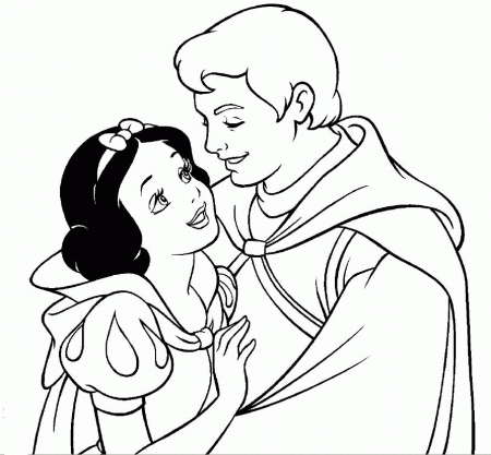 princes snow white Colouring Pages