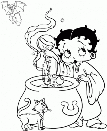 Drawing Betty Boop Is Grieving Coloring Pages Kids - Betty Boop 