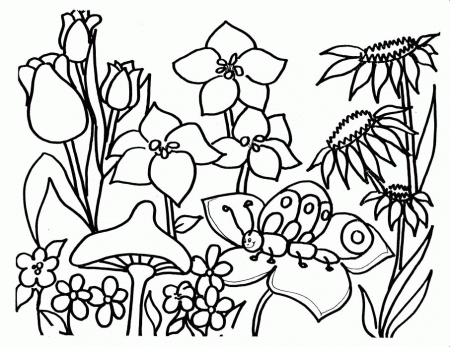 coloring pages spring flowers | Coloring Picture HD For Kids 