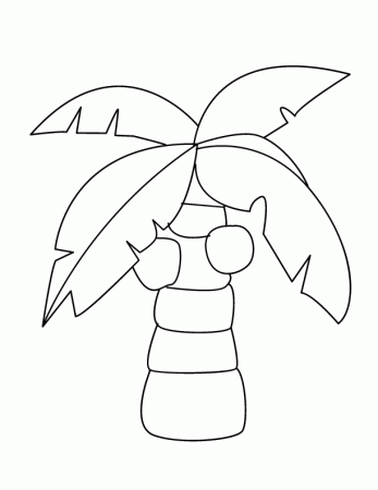 palm tree leaves Colouring Pages