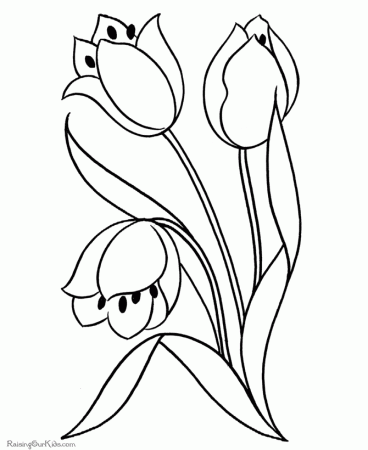March 2013 - Flower Coloring Page