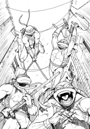 ninja turtles coloring pages for kids