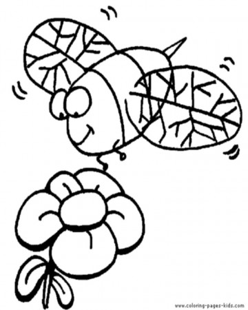 bees flowers Colouring Pages (page 2)