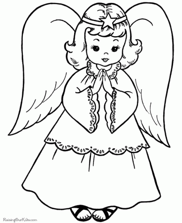 Christian Christmas angel coloring page | School printables for teach…