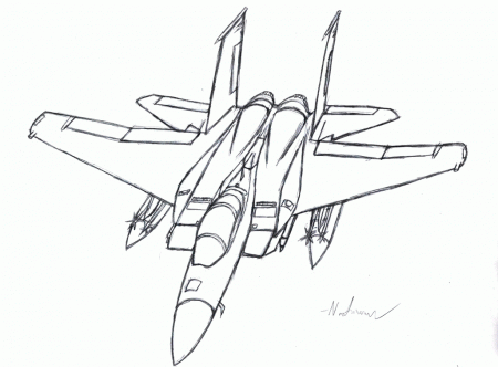 F-22 Raptor - Lineart by KravinMorhead on deviantART